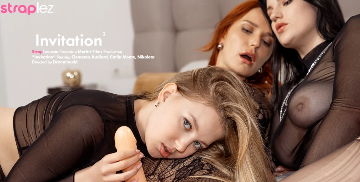 Strap Lez - Clemence Audiard, Nikoleta & Catalina Monte - Invitation